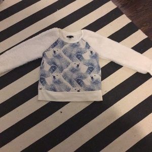 Furry polar bear sweatshirt